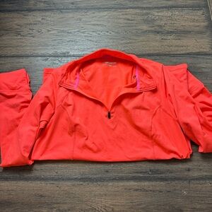 Bright Red Quarter-Zip Pullover